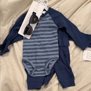 Rachel Zoe Navy and Blue Striped 4 Piece Outfit NWT